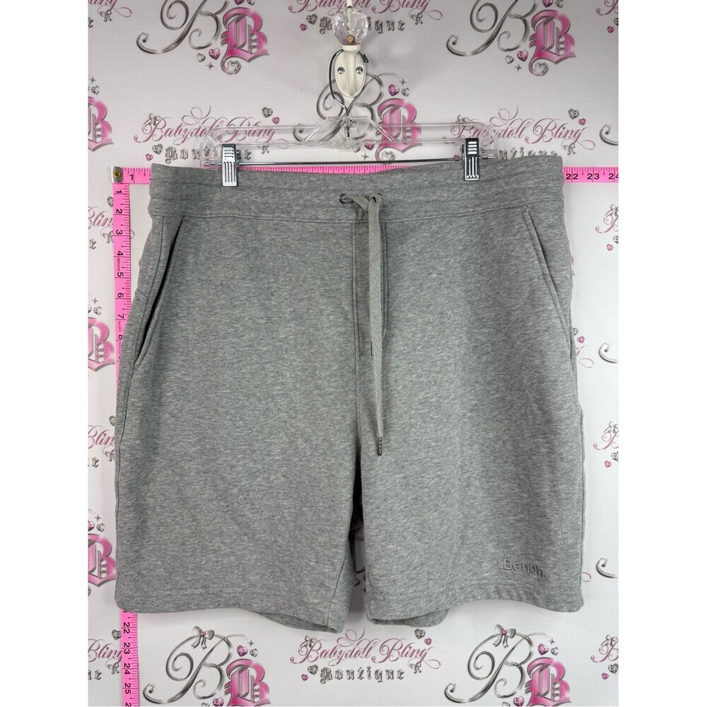 Bench shorts long style pockets tie up Gray Drawstring Women’s Shorts